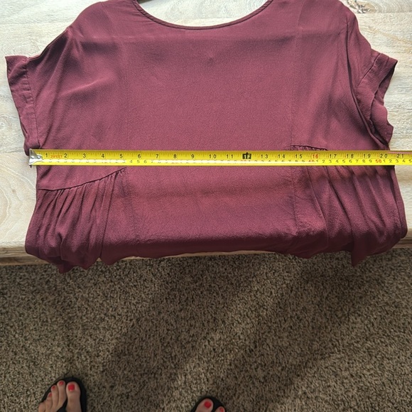 Madewell Maroon Blouse Size Small Like New - Picture 5 of 7